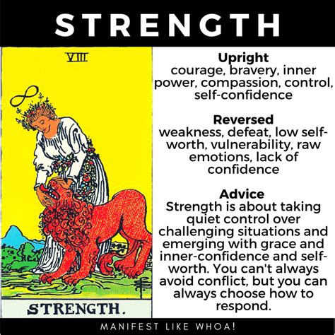 arcane 8 tarot|Strength – Tarot Card Meaning – Major Arcana Card。